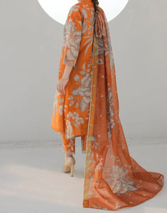 Digital Printed 3 Piece Swiss Lawn With Organza Dupatta MK 08