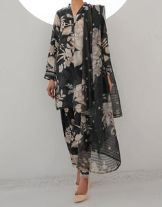Digital Printed 3 Piece Swiss Lawn With Organza Dupatta MK 12