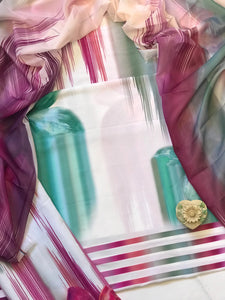 Digital Printed 3 Piece Swiss Lawn With Silk Dupatta - MK 21