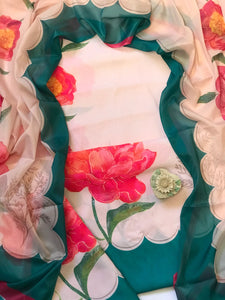Digital Printed 3 Piece Swiss Lawn With Silk Dupatta - MK 31