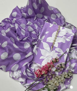 Digital Printed 3 Piece Swiss Lawn With Silk Dupatta MK 09 (unstitch)