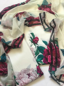 Digital Printed 3 Piece Swiss Lawn With Silk Dupatta MK 16