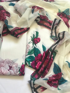 Digital Printed 3 Piece Swiss Lawn With Silk Dupatta MK 16